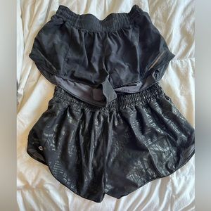 2 pair lululemon athletic shorts